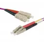 EXERTIS CONNECT OM4 Glasfaser-Patchkabel HD, SC Duplex auf LC Duplex, 50/125 µm, Erika Violett, 0,5 m 392800