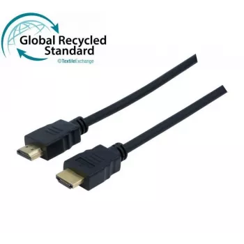 Exertis Connect HDMI 2.0 High Speed Kabel, 4K, HDMI Typ A Stecker auf HDMI Typ A Stecker, vergoldet, schwarz, 3,0 m 127982