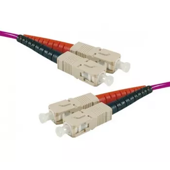 Exertis Connect OM4 Glasfaser-Patchkabel, SC Duplex auf SC Duplex, UPC, 20 m, 50/125 µm, HD, 2 mm 392818