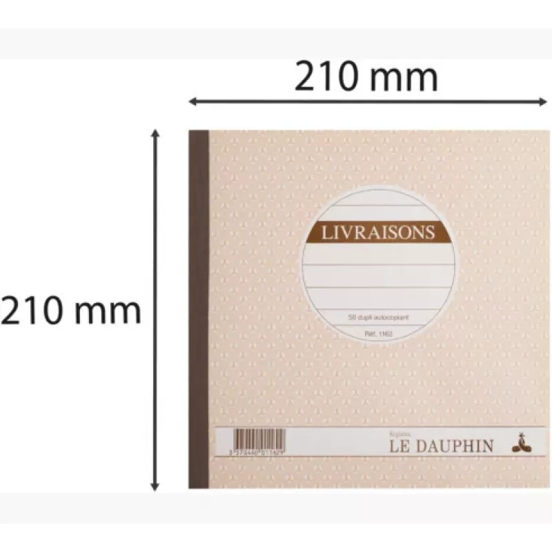 Le Dauphin Lieferscheinbuch, 210 x 210 mm, Duplikat (1162D) - 1 Buch