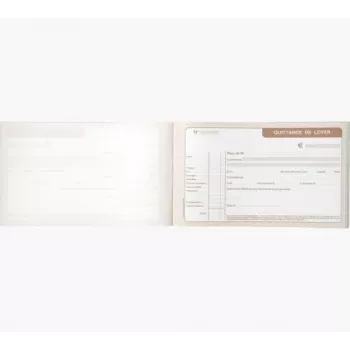 Le Dauphin Mietquittungsblock, 125 x 210 mm, 2-teilig, selbstdurchschreibend, 50 Sätze, Weiß (1453D)