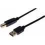 EXERTIS CONNECT USB 2.0 Premium-Kabel, vergoldet, USB A auf USB B, 1,0 m, Schwarz 532427