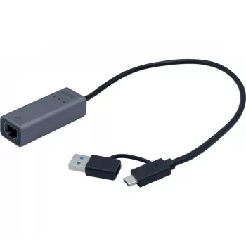 EXERTIS CONNECT USB 3.1 Gigabit Pro Netzwerkadapter mit Typ-C-Konverter (310761)