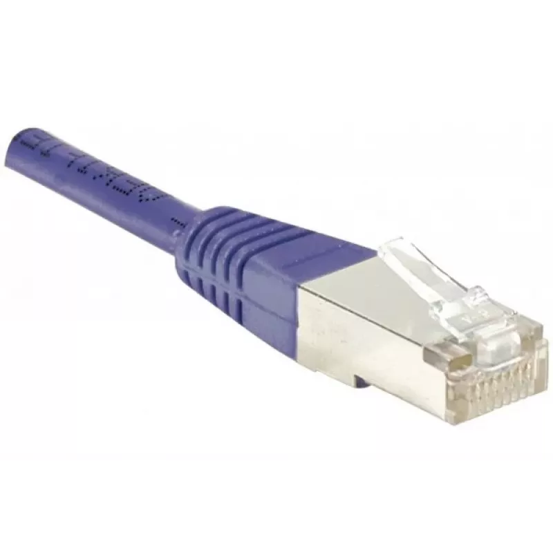 EXERTIS CONNECT Cat6 F/UTP Patchkabel, Violett, 1,0 m, Slim Snagless Boot 234170