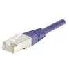 EXERTIS CONNECT Cat6 F/UTP Patchkabel, Violett, 1,0 m, Slim Snagless Boot 234170