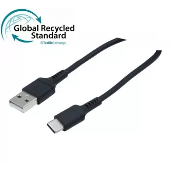 Exertis Connect USB 2.0 Kabel, 60W, USB-A auf USB-C, Schwarz, 1,0 m (532555)