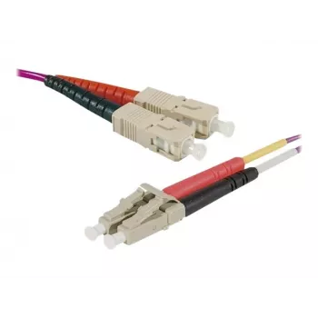 EXERTIS CONNECT 0,5m OM1 Multimode Glasfaser-Patchkabel, SC Duplex auf LC Duplex, Orange 86600