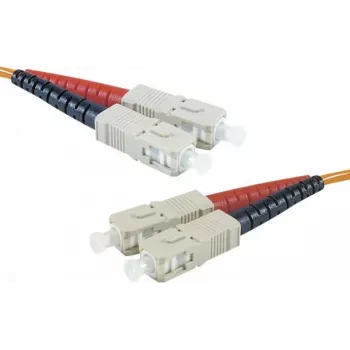 EXERTIS CONNECT LWL Patchkabel Eco, 50/125 µm, OM2 Faser, SC Duplex Stecker/Stecker, Orange, 10,0 m UPC Polish 392696