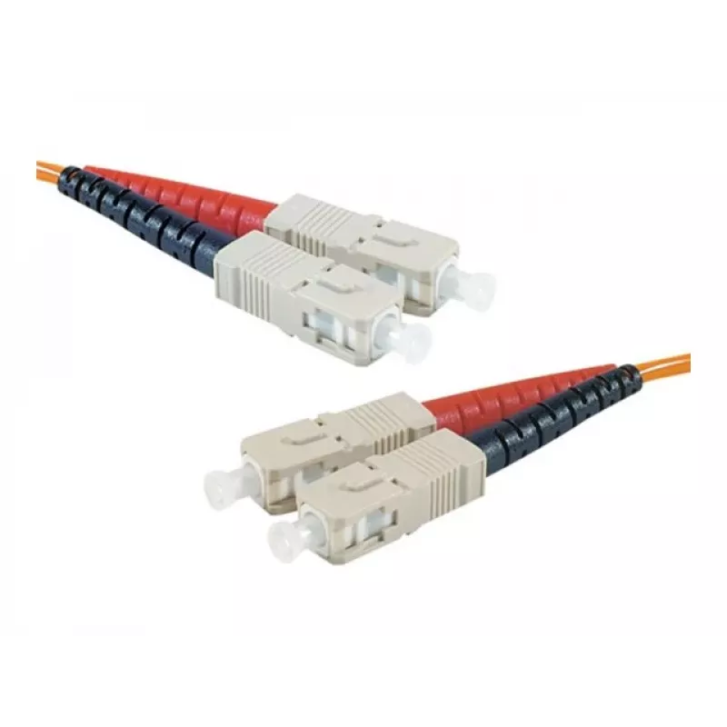 EXERTIS CONNECT LWL Patchkabel Eco, 50/125 µm, OM2 Faser, SC Duplex Stecker/Stecker, Orange, 10,0 m UPC Polish 392696