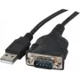 Exertis Connect 040341 USB Typ-A auf DB-9 RS-232 Seriell-Adapterkabel, 1 m, Schwarz