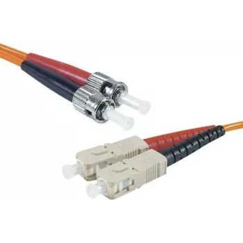 EXERTIS CONNECT ST/UPC auf SC/UPC Multimode Duplex LWL Patchkabel, OM2 50/125µm, LSZH, Orange, 2m 392702