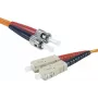 EXERTIS CONNECT ST/UPC auf SC/UPC Multimode Duplex LWL Patchkabel, OM2 50/125µm, LSZH, Orange, 2m 392702