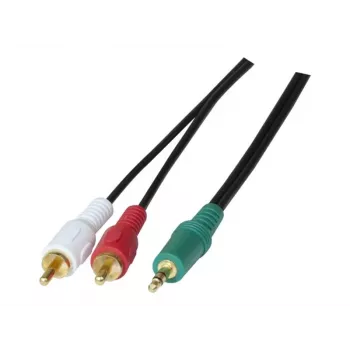 Exertis Connect 108791 Audiokabel 3 m 3,5 mm auf 2 x RCA Stecker Schwarz