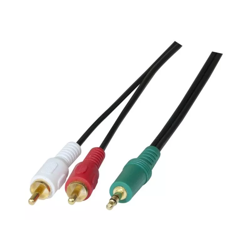 Exertis Connect 108791 Audiokabel 3 m 3,5 mm auf 2 x RCA Stecker Schwarz