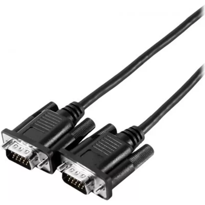EXERTIS CONNECT SVGA-Monitorkabel Eco, 15-pol HD D-Sub Stecker-Stecker, 2,0 m, Schwarz 117700
