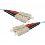 EXERTIS CONNECT OM3 SC Duplex UPC LWL-Patchkabel, 50/125 µm, Aqua, 20 m, High Density 392758