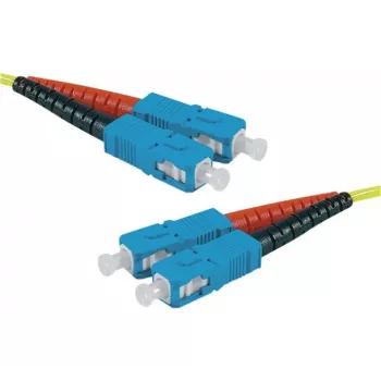 Exertis Connect HD LWL-Patchkabel, OS2 Singlemode, SC Duplex auf SC Duplex, UPC, Gelb, 15 m 392877