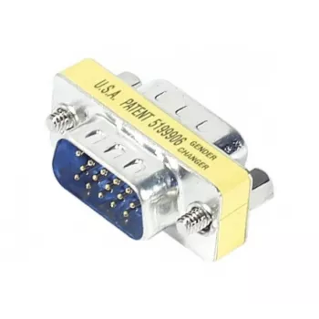 TECLINE Mini Gender Changer, 15-pol HD D-Sub Stecker auf Stecker für VGA (50408)