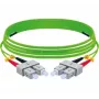 EXERTIS CONNECT OM5 SC Duplex auf SC Duplex LWL Patchkabel, 50/125 µm, LSZH, Limettengrün, 3 m 392903