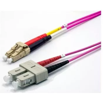 EKIVALAN OM4 Duplex Glasfaser-Patchkabel LC/SC, 50/125 µm, Heather Violet, 5 m COZOM4DCLC2SE0050A