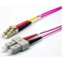 EKIVALAN OM4 Duplex Glasfaser-Patchkabel LC/SC, 50/125 µm, Heather Violet, 5 m COZOM4DCLC2SE0050A