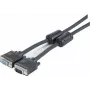 EXERTIS CONNECT SVGA-Monitorkabel, 15-pol HD D-Sub Stecker/Buchse, 10,0 m, Schwarz 119840