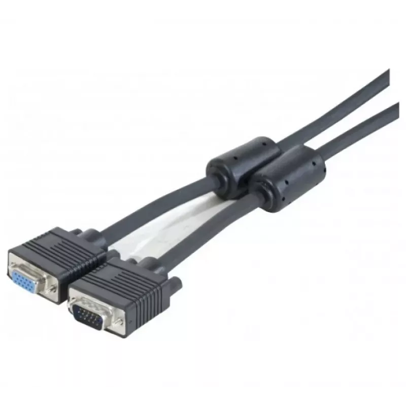 EXERTIS CONNECT SVGA-Monitorkabel, 15-pol HD D-Sub Stecker/Buchse, 10,0 m, Schwarz 119840