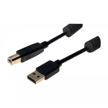 Exertis Connect USB 2.0 Typ-A Stecker auf Typ-B Stecker Kabel, 3m, Schwarz 532432