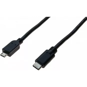 Exertis Connect USB-C auf Micro-USB Typ B Kabel, USB 2.0, 1 m, Schwarz 532481