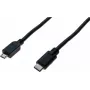 Exertis Connect USB-C auf Micro-USB Typ B Kabel, USB 2.0, 1 m, Schwarz 532481