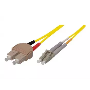 TECLINE OS2 Singlemode LWL Patchkabel SC Duplex auf LC Duplex, 9/125 µm, UPC, LSZH, Gelb, 7,5 m 39989607