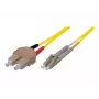 TECLINE OS2 Singlemode LWL Patchkabel SC Duplex auf LC Duplex, 9/125 µm, UPC, LSZH, Gelb, 7,5 m 39989607