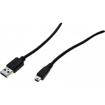 Exertis Connect USB 2.0 Kabel, USB-A Stecker auf Mini-USB Typ B Stecker, 5,0 m, Schwarz 532418