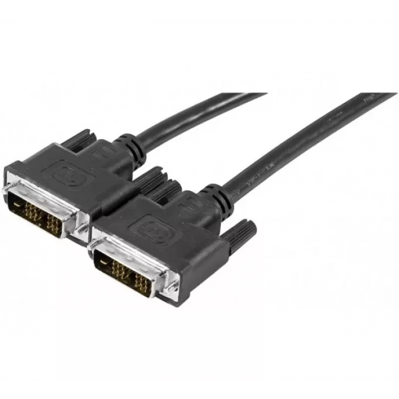 EXERTIS CONNECT DVI-D Single Link Monitor-Kabel, 18+1 Pin DVI-D Stecker zu DVI-D Stecker, 3,0 m, Schwarz 127480
