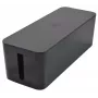 Exertis Connect Kabelmanagement-Box Groß für Steckdosenleisten, Schwarz, 400 x 160 x 135 mm 573424