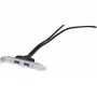 Exertis Connect USB 2.0 Verlängerungskabel, USB-A Stecker auf USB-A Buchse, 0,25 m, Schwarz 146697