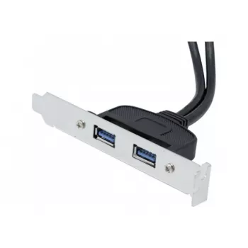 Exertis Connect USB 2.0 Verlängerungskabel, USB-A Stecker auf USB-A Buchse, 0,25 m, Schwarz 146697