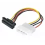 EXERTIS CONNECT SATA-Stromadapterkabel, Molex auf SATA 4-Pin gewinkelt, Molex auf SATA Buchse gewinkelt, 15 cm 147553