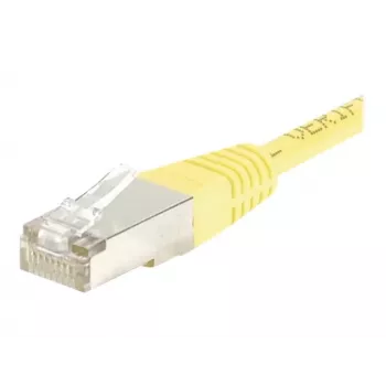 EXERTIS CONNECT Cat.6 F/UTP Patchkabel, Gelb, 10 m, Slim Bend Protection 245560