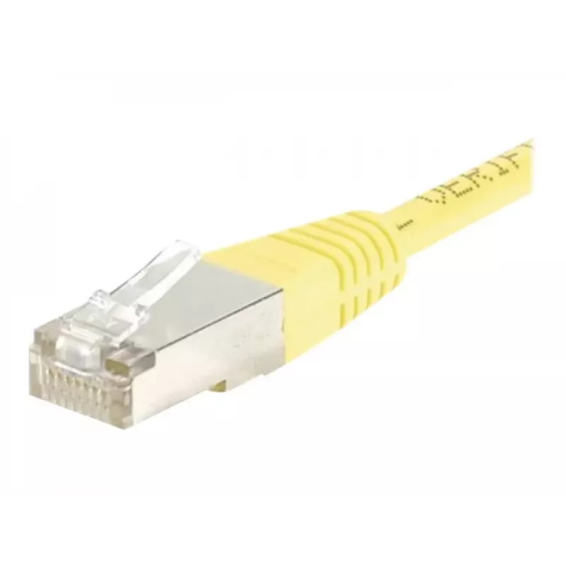 EXERTIS CONNECT Cat.6 F/UTP Patchkabel, Gelb, 10 m, Slim Bend Protection 245560