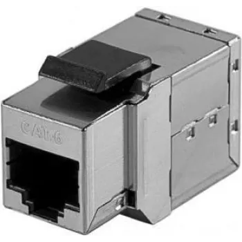 EXERTIS CONNECT Cat.6 Keystone-Kupplung RJ45 Buchse zu RJ45 Buchse, Weiß (272240)
