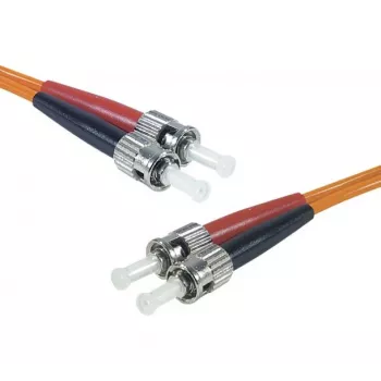 Exertis Connect ST/UPC Multimode Duplex OM2 Glasfaser-Patchkabel, 5m, LSZH Orange 392714