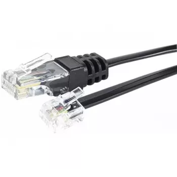 EXERTIS CONNECT Telefonkabel RJ11 Stecker auf RJ45 Stecker Schwarz 10 m EXC285011