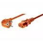 EXERTIS CONNECT 1,8 m oranges gewinkeltes Schuko-auf-IEC-C13-Stromkabel 808072