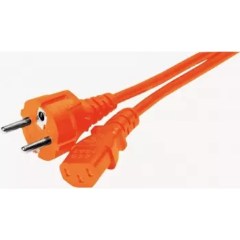 EXERTIS CONNECT Netzkabel, Schuko auf IEC C13, Orange, 1,8 m 808073
