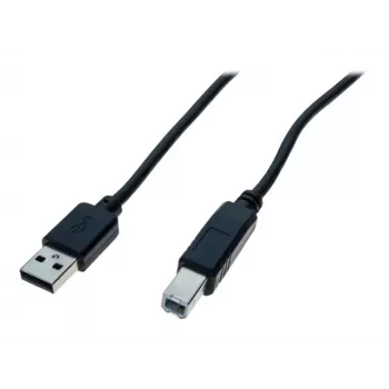EXERTIS CONNECT USB 2.0 High Speed Kabel, USB Typ-A Stecker auf USB Typ-B Stecker, Schwarz, 5,0 m (352451)