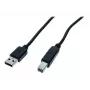 EXERTIS CONNECT USB 2.0 High Speed Kabel, USB Typ-A Stecker auf USB Typ-B Stecker, Schwarz, 5,0 m (352451)