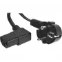 EXERTIS CONNECT Netzkabel, Schuko-Stecker auf gewinkelte IEC C13 Buchse, Schwarz, 3,0 m 808211