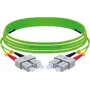 EXERTIS CONNECT OM5 SC Duplex auf SC Duplex LWL Patchkabel, 50/125 µm, LSZH, Limettengrün, 10 m 392906