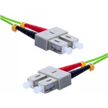 EXERTIS CONNECT OM5 SC Duplex auf SC Duplex LWL Patchkabel, 50/125 µm, LSZH, Limettengrün, 10 m 392906